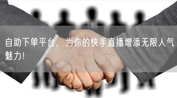 自助下单平台,为你的快手直播增添无限人气魅力!