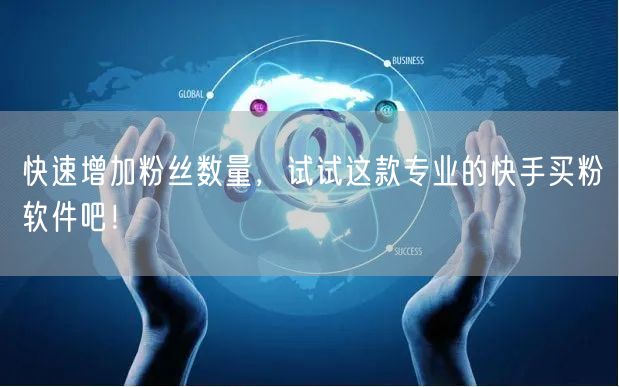 快速增加粉丝数量,试试这款专业的快手买粉软件吧!
